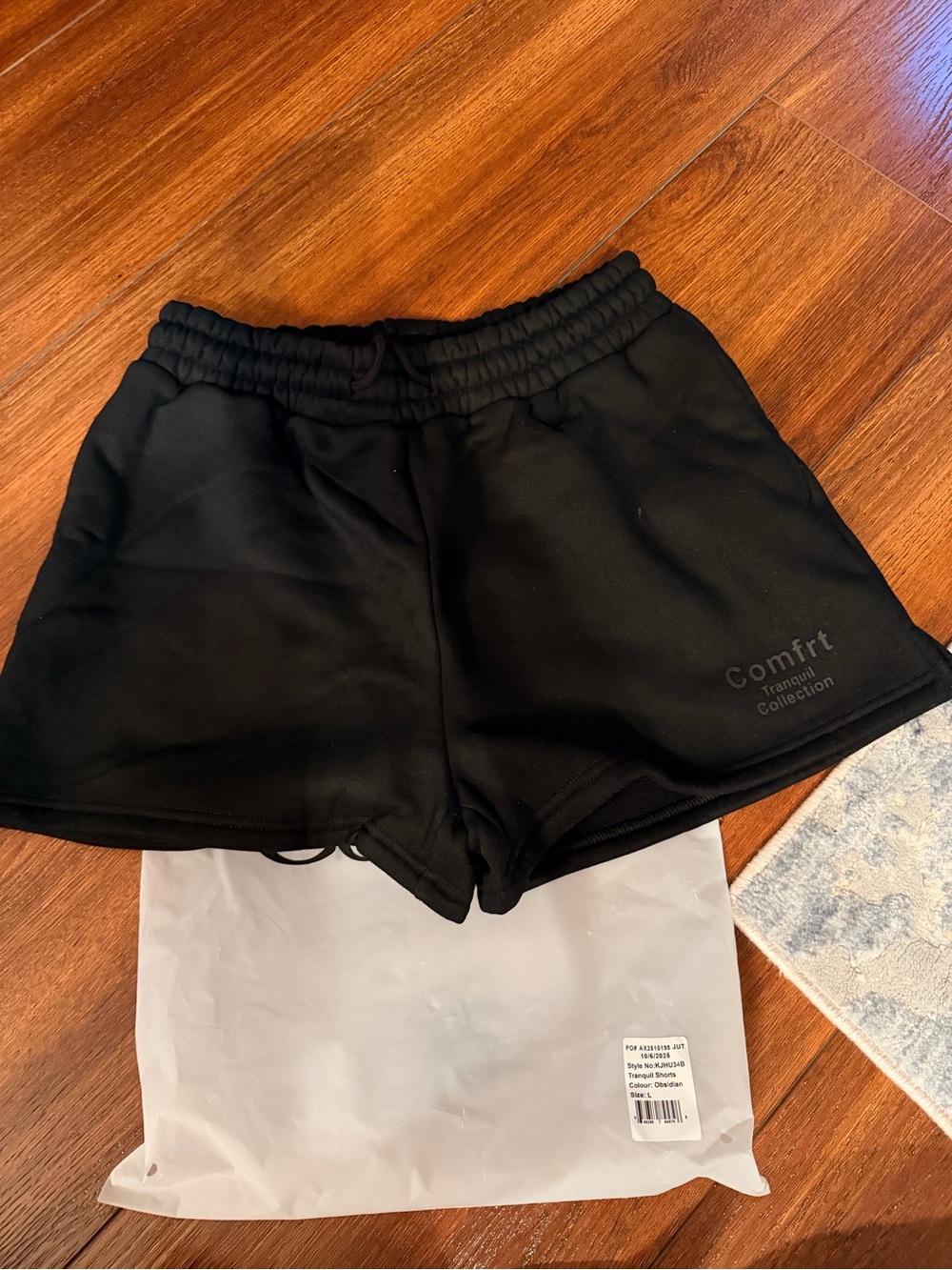 Women's Comfrt Collection Black Athletic Lounge Shorts